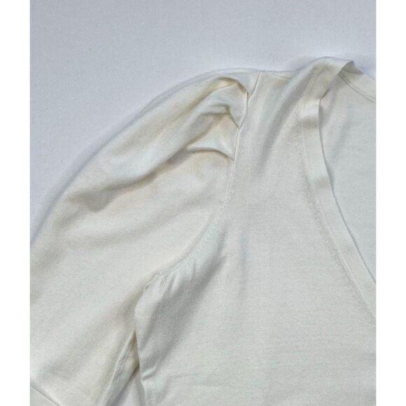Danielle Bernstein White‎ Cropped Light Weight Cardigan Sz 1X NEW - Picture 5 of 10